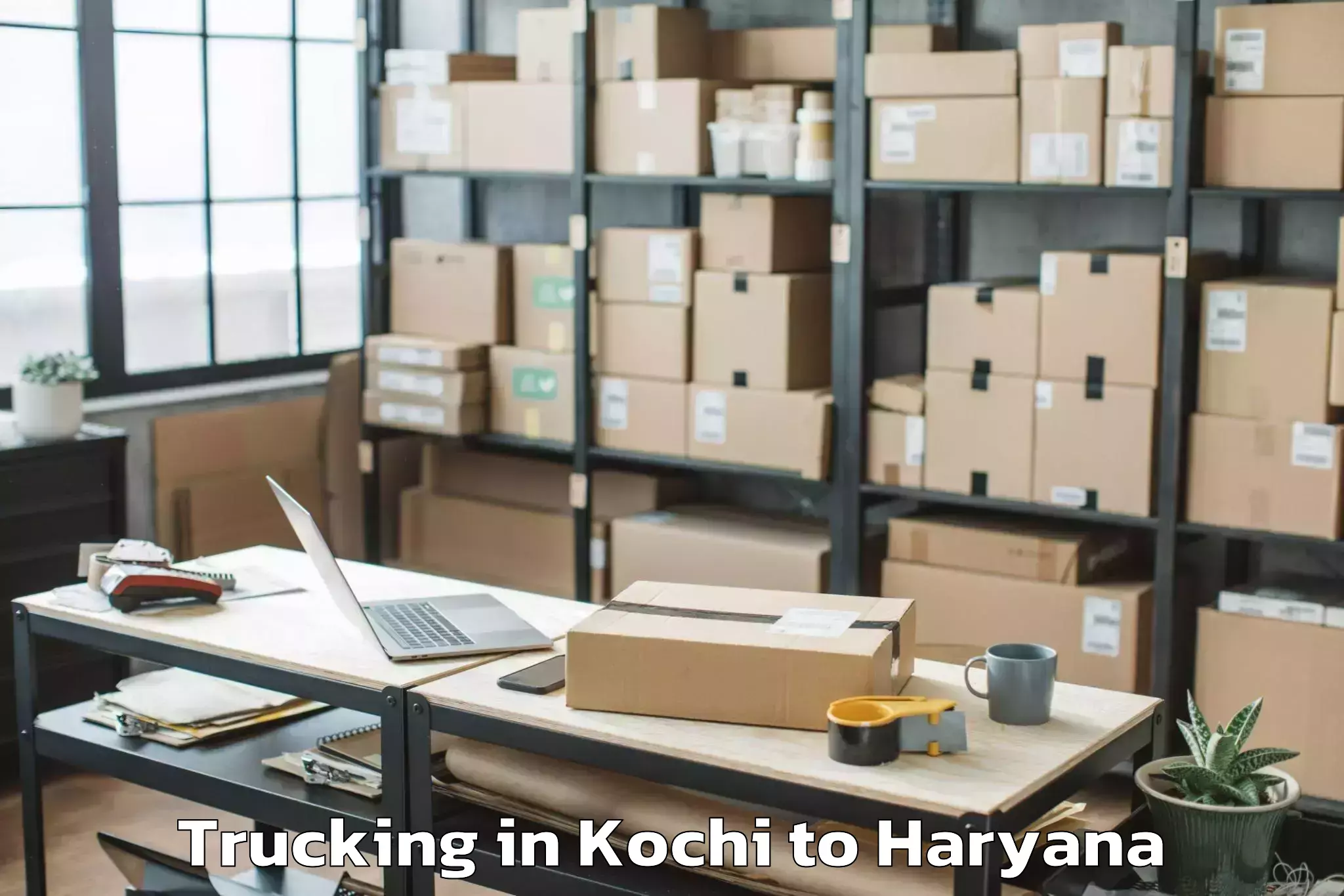 Book Kochi to Pristine Mall Faridabad Trucking Online